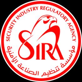 SIRA approved security services company certification logo Dubai